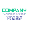 truck door decal with USDOT, MC