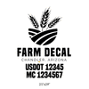 truck door decal with USDOT, MC