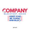 truck door decal with USDOT, MC, GVW