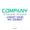 truck door decal with USDOT, MC