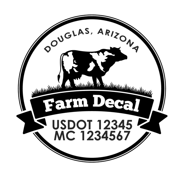 truck door decal with USDOT, MC