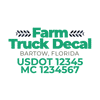 truck door decal with USDOT, MC