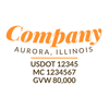 truck door decal with USDOT, MC, GVW