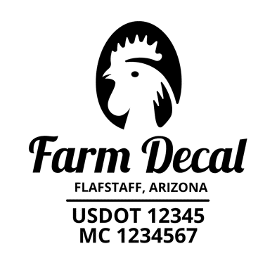 truck door decal with USDOT, MC