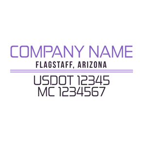truck door decal with USDOT, MC