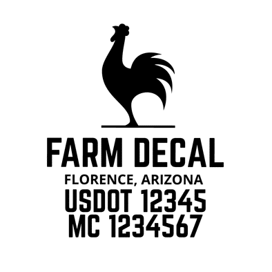 truck door decal with USDOT, MC