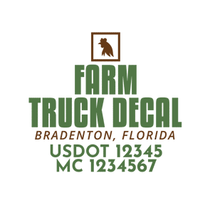 truck door decal with USDOT, MC