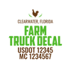 truck door decal with USDOT, MC