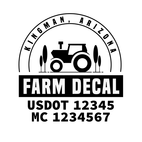 truck door decal with USDOT, MC