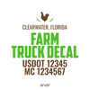 truck door decal with USDOT, MC