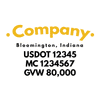 truck door decal with USDOT, MC, GVW