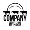 truck door decal with USDOT, MC