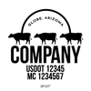 truck door decal with USDOT, MC