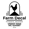truck door decal with USDOT, MC