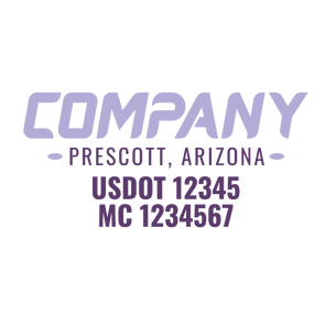 truck door decal with USDOT, MC