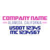 truck door decal with USDOT, MC