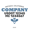 truck door decal with USDOT, MC