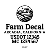 truck door decal with USDOT, MC