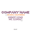 truck door decal with USDOT, MC