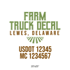 truck door decal with USDOT, MC