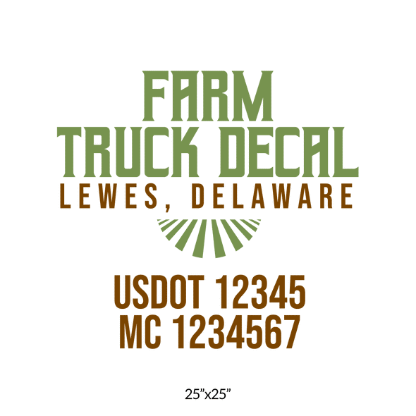 truck door decal with USDOT, MC
