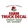 truck door decal with USDOT, MC