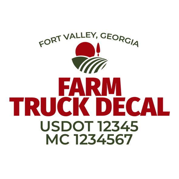 truck door decal with USDOT, MC
