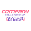 truck door decal with USDOT, MC