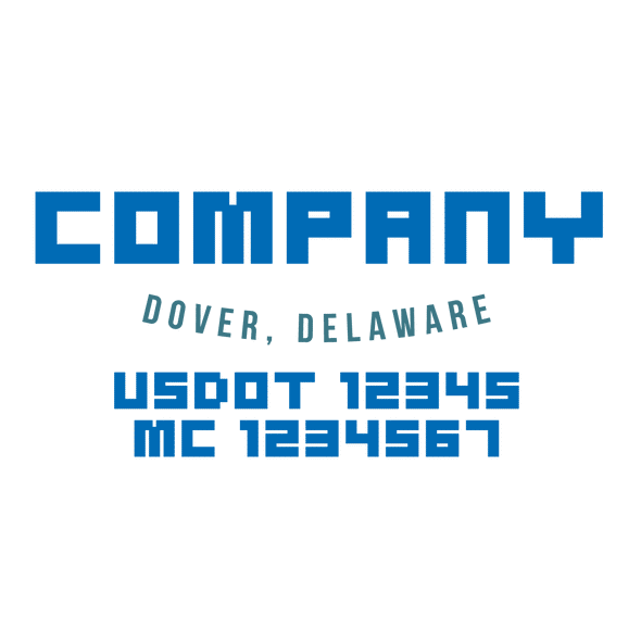 truck door decal with USDOT, MC