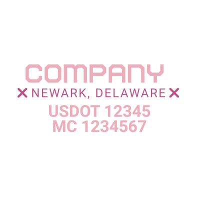 truck door decal with USDOT, MC