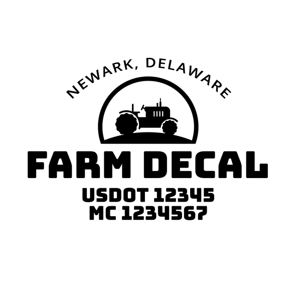 truck door decal with USDOT, MC