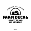 truck door decal with USDOT, MC
