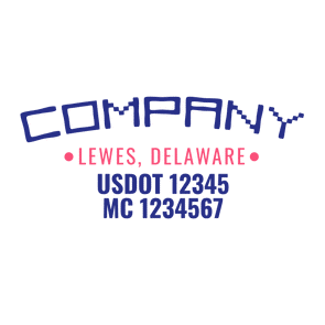 truck door decal with USDOT, MC