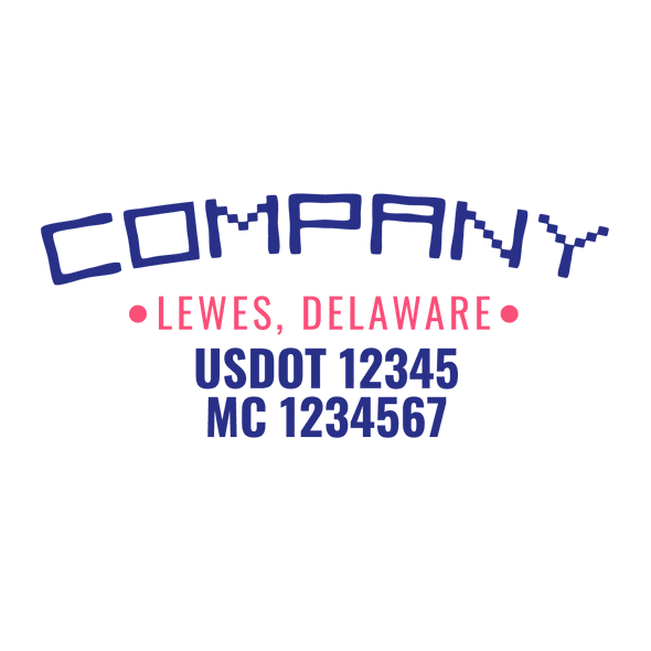 truck door decal with USDOT, MC