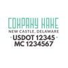 truck door decal with USDOT, MC