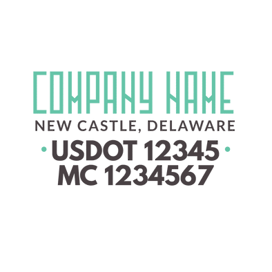 truck door decal with USDOT, MC