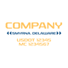 truck door decal with USDOT, MC