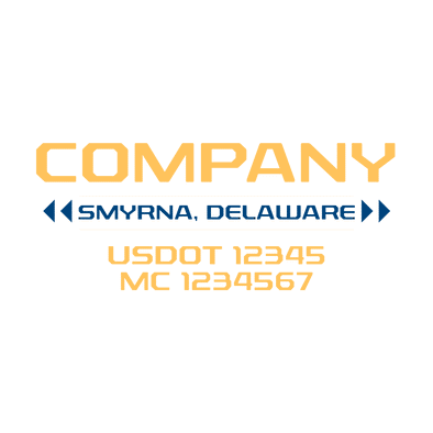 truck door decal with USDOT, MC