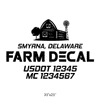 truck door decal with USDOT, MC