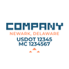 truck door decal with USDOT, MC