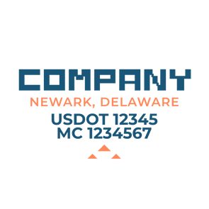 truck door decal with USDOT, MC