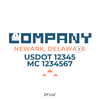 truck door decal with USDOT, MC