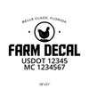 truck door decal with USDOT, MC