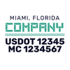 truck door decal with USDOT, MC