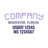 truck door decal with USDOT, MC