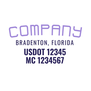 truck door decal with USDOT, MC
