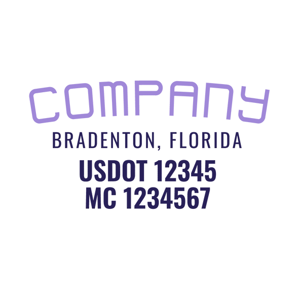 truck door decal with USDOT, MC