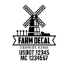 truck door decal with USDOT, MC