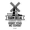 truck door decal with USDOT, MC