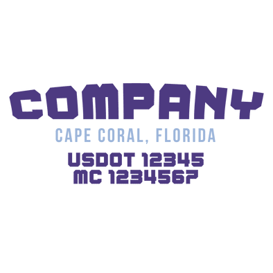 truck door decal with USDOT, MC